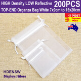 ORGANZA Bag Gift Pouch White | HIGH Density TOP-END | 200pcs