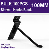 SLATWALL Hooks Steel | HEAVY DUTY | 100pcs BLACK | 100MM