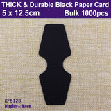 Folding Cards | BULK 1000pcs Large 5x12.5cm BLANK | Black