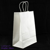 50 Paper Bags | LARGE White | 330H x 255W + 130G(mm)