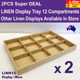 Jewellery Display Tray LINEN | 2pcs | 12 Compartments