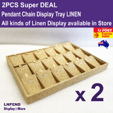 PENDANT Chain Display Tray | 2pcs | Reliable Quality LINEN