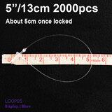 2000 Clear Loop LOCK Pin Tie for Retail Tag | 5" / 13cm