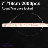 2000 Clear Loop LOCK Pin Tie for Retail Tag | 7" / 18cm