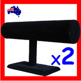 Minor Defect 2X Bracelet Watch Bangle Stand | BLACK Velvet