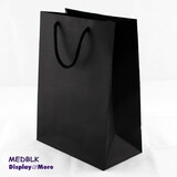 50 Paper Gift Bags | BLACK | 270H x 200W + 110G(mm)