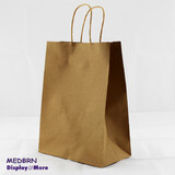 50 Paper Bags | MEDIUM Brown | 270H x 200W + 110G(mm)