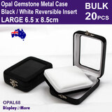 GEMSTONE Case OPAL Box Black White | 20pcs | LARGE 6.5 x 8.5cm