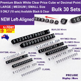 Price CUBE Tag Retail Shop Pricing | 30 Sets | NEW Left Aligned