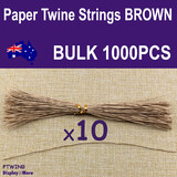 1000 Price Tag Hanging Strings | Paper Twine 25cm | Brown