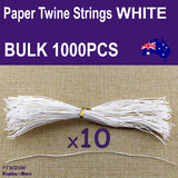 1000 Price Tag Hanging Strings | Paper Twine 25cm | White
