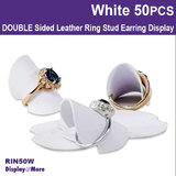 Ring Riser Stud Earring Stand DOUBLE Sided | 50pcs | WHITE