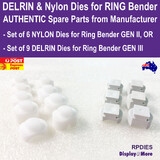 Replacement Dies for RING Bender | Nylon & DELRIN