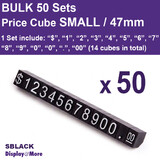 Price CUBE Shop Pricing Display | 50 Sets | SMALL Black 47mm