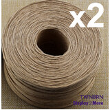 Kraft Paper TWINE String Bulk Roll | 2 Rolls x 600 Metres | Brown