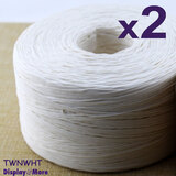 Kraft Paper TWINE String Bulk Roll | 2 Rolls x 600 Metres | White