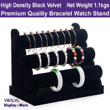 Bracelet Holder WATCH Organiser 3 Tiers | RELIABLE FELT Black Velvet