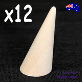 RING Stand Cone Display-6.5cm | 12pcs | SOLID Wood