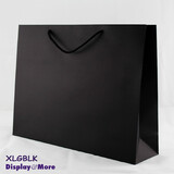 50 Paper Gift Bags | BLACK | 300H x 400W + 100G(mm)