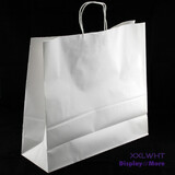 50 Paper Bags | XX-LARGE White | 400H x 440W + 145G(mm)	