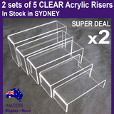Display Riser Sturdy ACRYLIC Clear | 10 Stands | SUPER DEAL