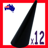12X Ring Cone Display Stand-7cm | SOLID Black Acrylic
