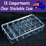 Bead Case Display Box CLEAR-18 Compartments | Stackable