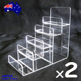 2X Wallet Holder Display Stand-5 Levels | CLEAR Acrylic