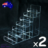 Wallet Holder Organiser Stand | 2pcs | CLEAR Acrylic | 7 Levels