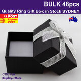 RING Gift Box Premium Quality | 5 x 5 x 3.5cm 48pcs | Black