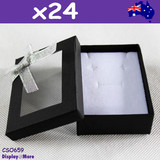 Jewellery Box CHAIN set Gift Case | 24pcs 6.5x9cm | Clear WINDOW