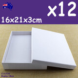 Jewellery Gift Box | 16x21x3cm PLAIN White 12pcs | EXTRA Large