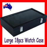 WATCH Case Storage Box Display 18 Watch | GLASS Lid