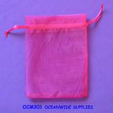 100 Organza Jewellery Gift Pouch Bags-15x20cm-Hot Pink