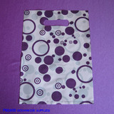 STRONG Reliable Plastic Gift Bag | 19x26cm | 300pcs ONLY | Purple Dots