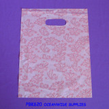 STRONG Reliable Plastic Gift Bag | 19x26cm | BULK 500pcs | Pink Butterfly
