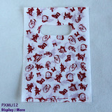 Plastic Gift Bag Christmas RELIABLE | 500pcs 12x18cm | Burgundy