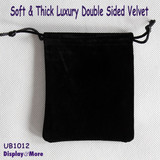 Luxury Double Sided Velvet Gift Pouch-10x12cm-Black | 86pcs Only