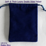 Luxury Double Sided Velvet Gift Pouch-12x16cm-Blue | 60pcs ONLY