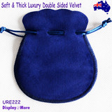 Jewellery Gift Pouch 11x13cm BLUE | 100pcs | LUXURY Double Sided Felt Velvet