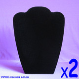 Necklace Holder Stand PADDED | 2pcs | Black Velvet Adjustable