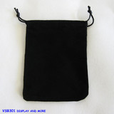100 New Double Sided Velvet Gift Pouches-12x16cm-Black-Rectangle