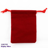 New Double Sided Velvet Gift Pouches-7x9cm-Burgundy | 38pcs ONLY